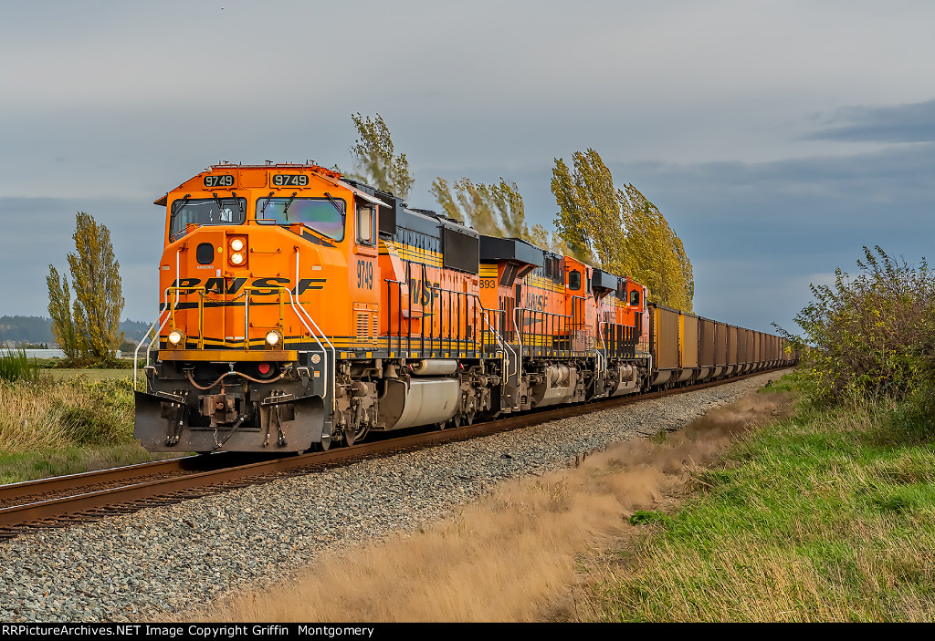 BNSF 9749W At Fisher On The BC Rail Port Sub.